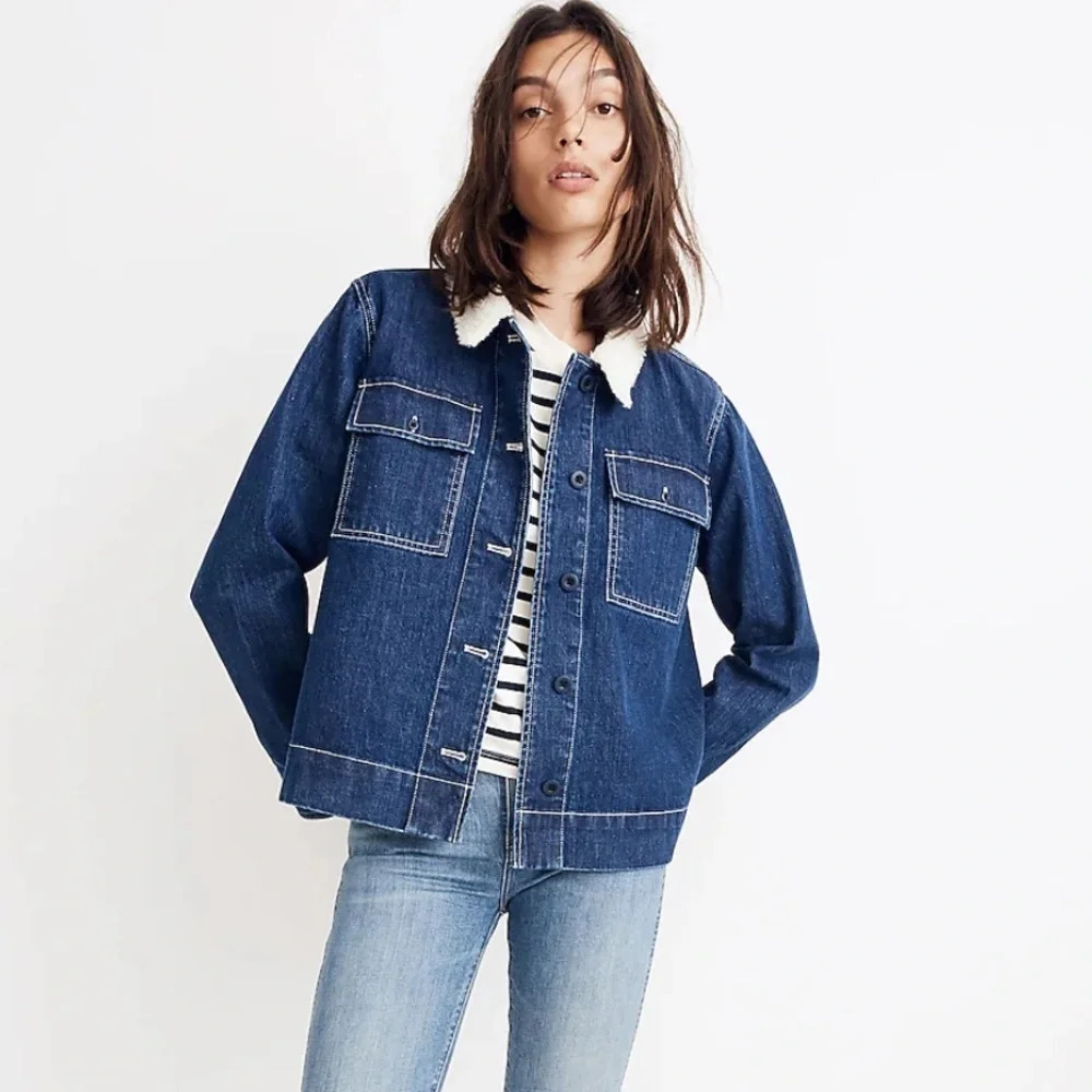 MADEWELL NORTHWARD CROPPED DENIM JACKET